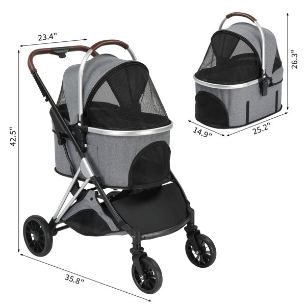 3 in 1 Haustier Stroller. Designed for convenience, safety, and style, it's the perfect gift for your beloved furry companions