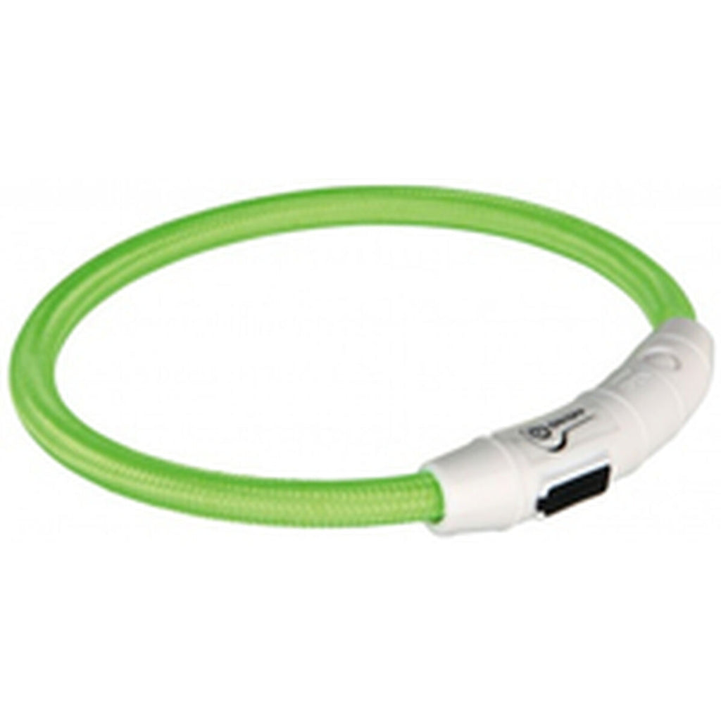 LED Collar for mascotas Trixie Flash USB verde