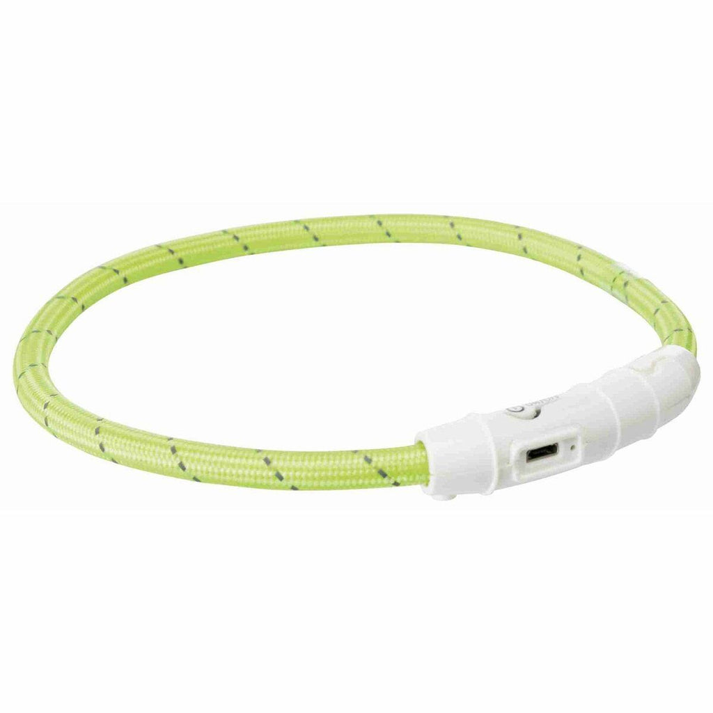 LED Collar for mascotas Trixie Flash USB verde
