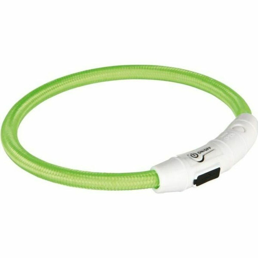 LED Collar for mascotas Trixie Flash USB verde