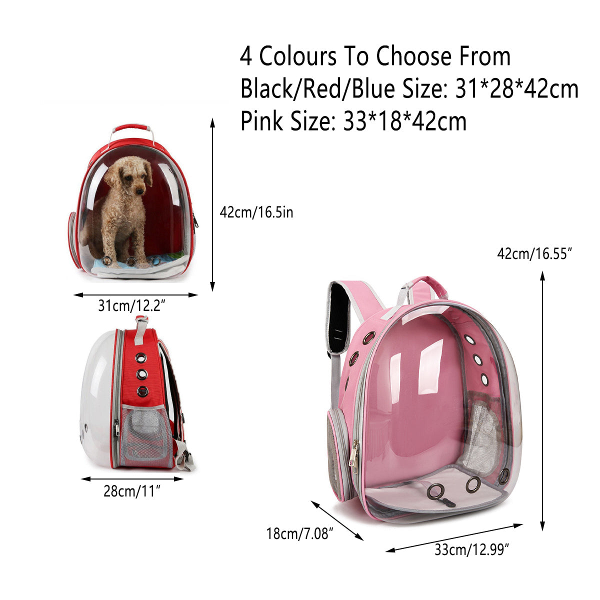 Mochila transportín cápsula para perros y gatos