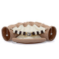 Foldable Katze Tunnel Bed For Indoor Cats, Washable Katze Skin Tunnel With Hanging Toys And Mats, marron Color