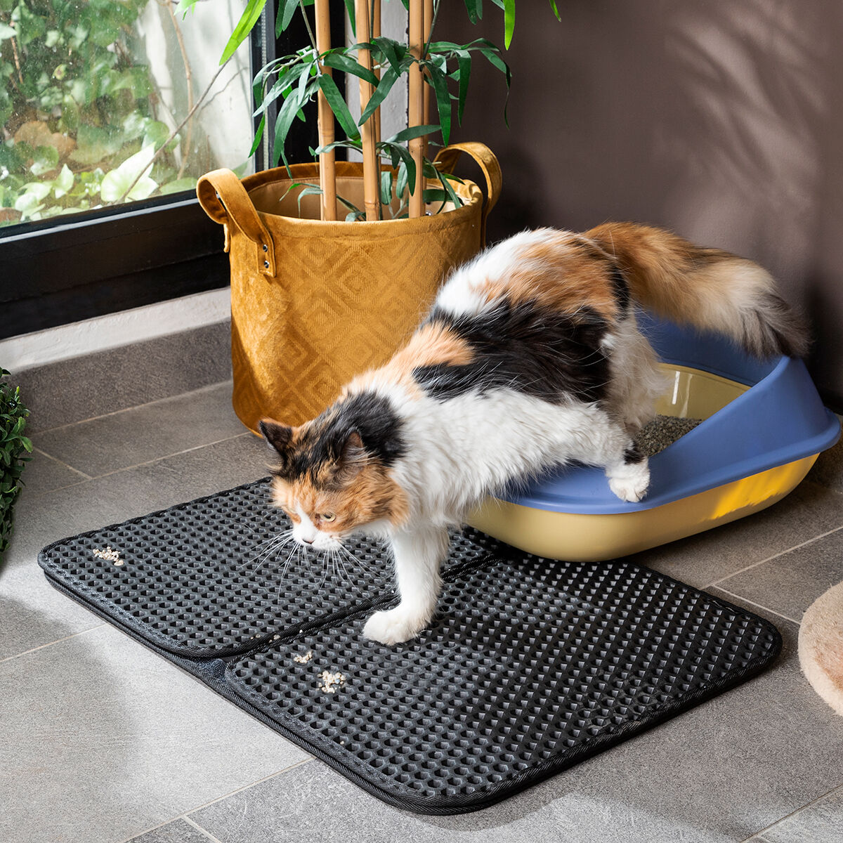Alfombrilla para arenero de gato Clikatt InnovaGoods