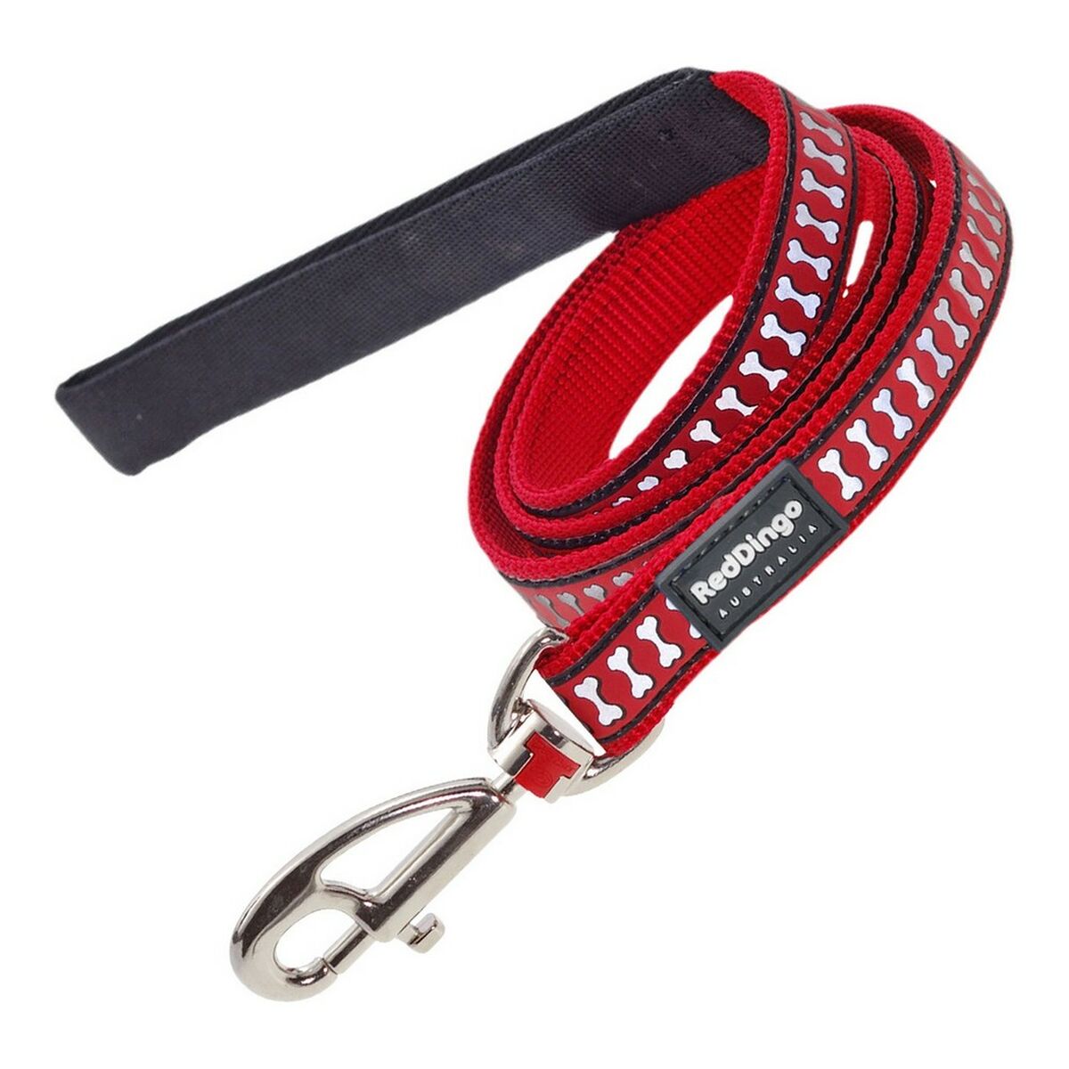 Guinzaglio per cane rosso Dingo riflettente rosso (1,5 x 120 cm)