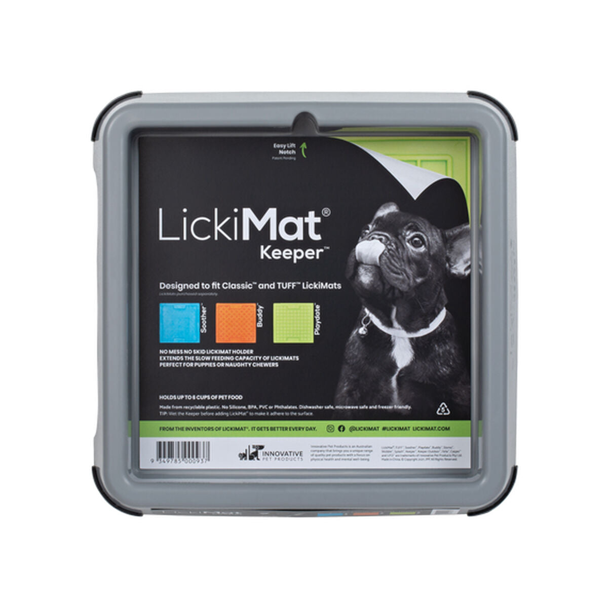 Cane Feeder Lickimat Indoor Keeper grigio polypropylene