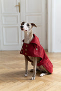 Gabardina impermeable para perro - Burgundy rojo