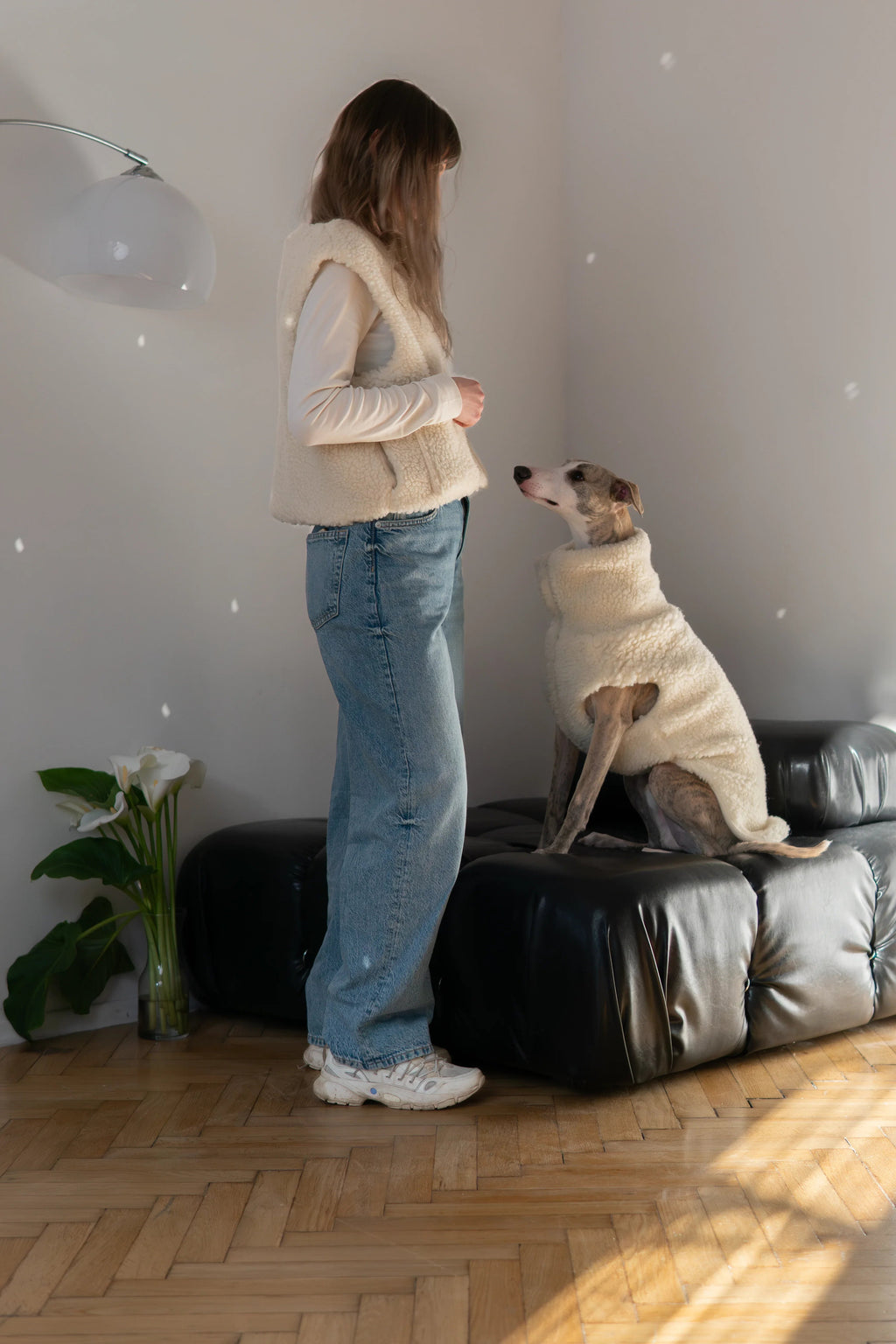Lana perro Vest - rosa