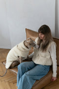 Lana perro Vest - blanco