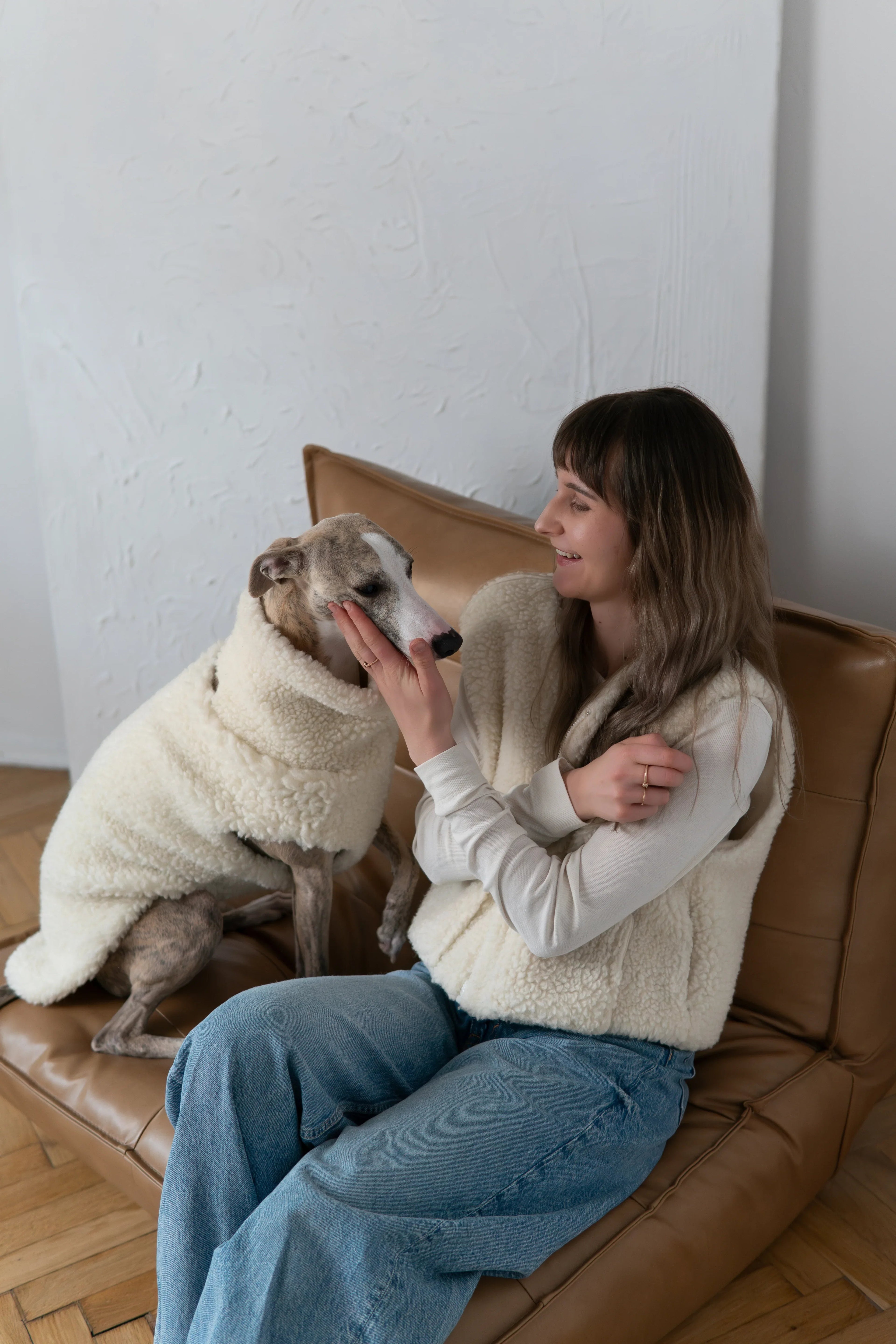 Lana perro Vest - rosa