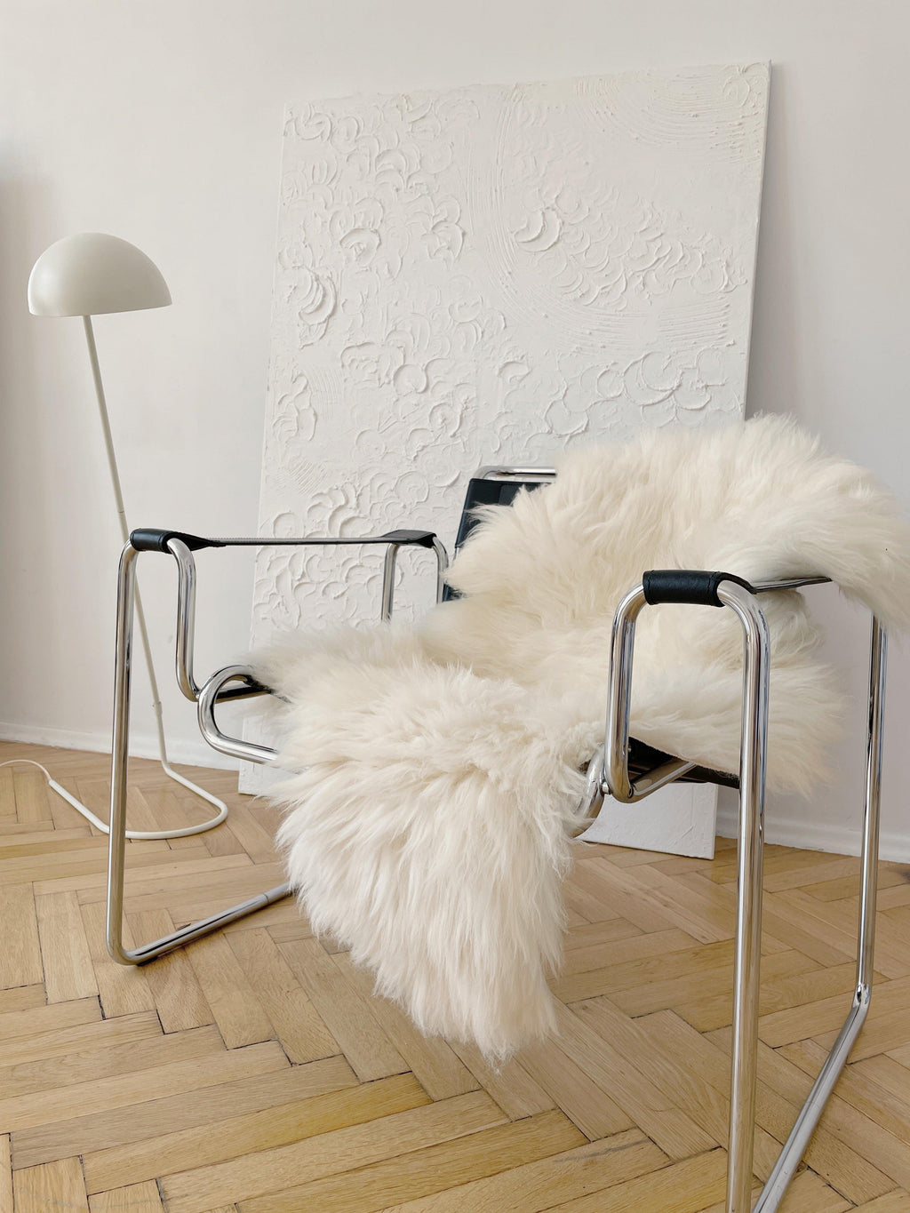Tapis de peau naturelle de oveja pour animaux