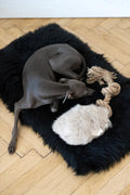Natural piel di oveja cane Tug Toy - beige