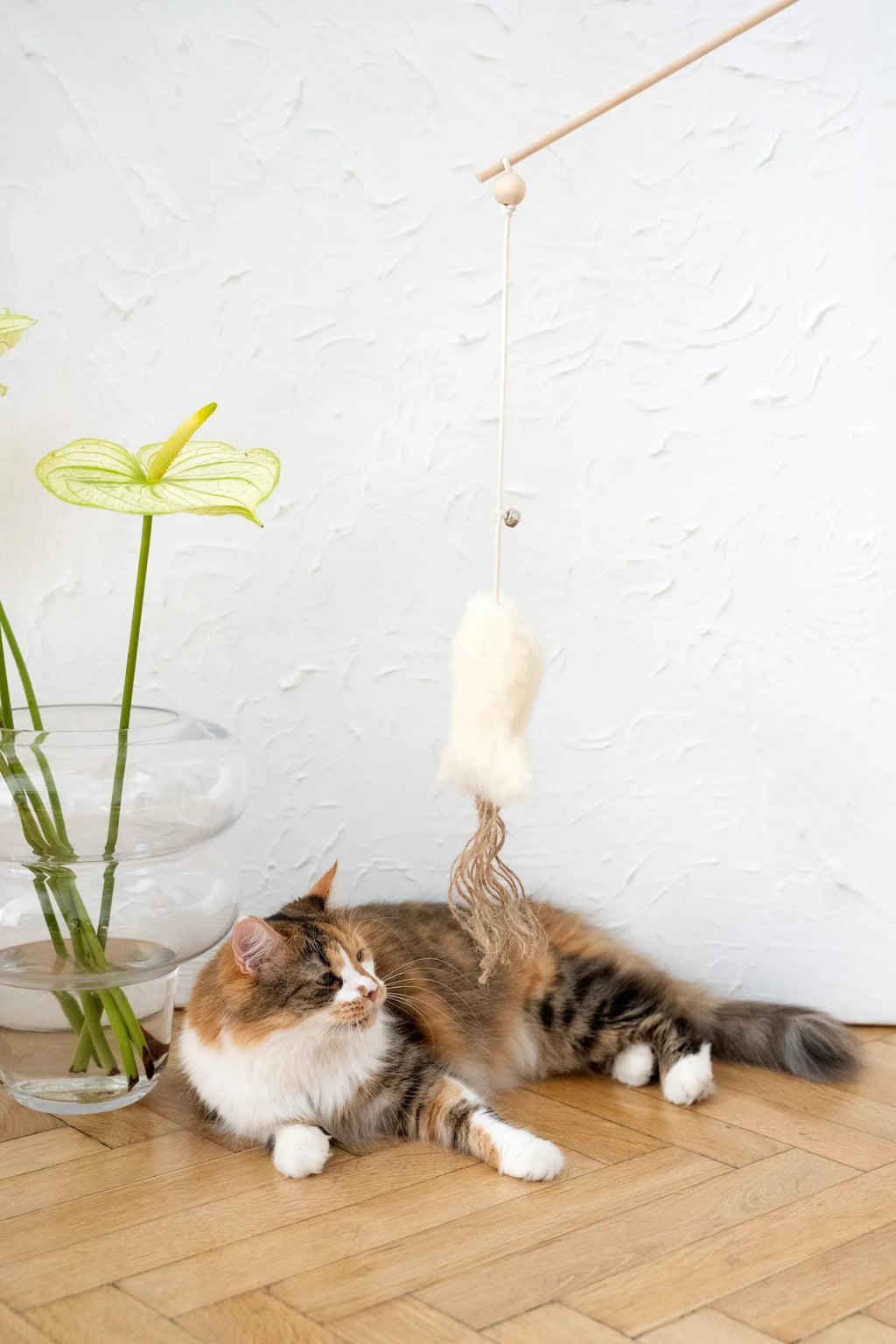 Natural lana Katze Toy: Fish