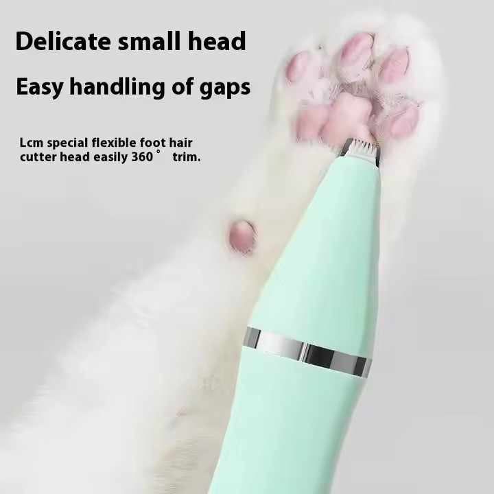 NNEDSZ weiß 4-in-1 Haustier Grooming Electric Clippers - Professional Rechargeable Trimmer for Dogs & Cats, Paw, Fur, Nail, and Ear Care | Compact Design,