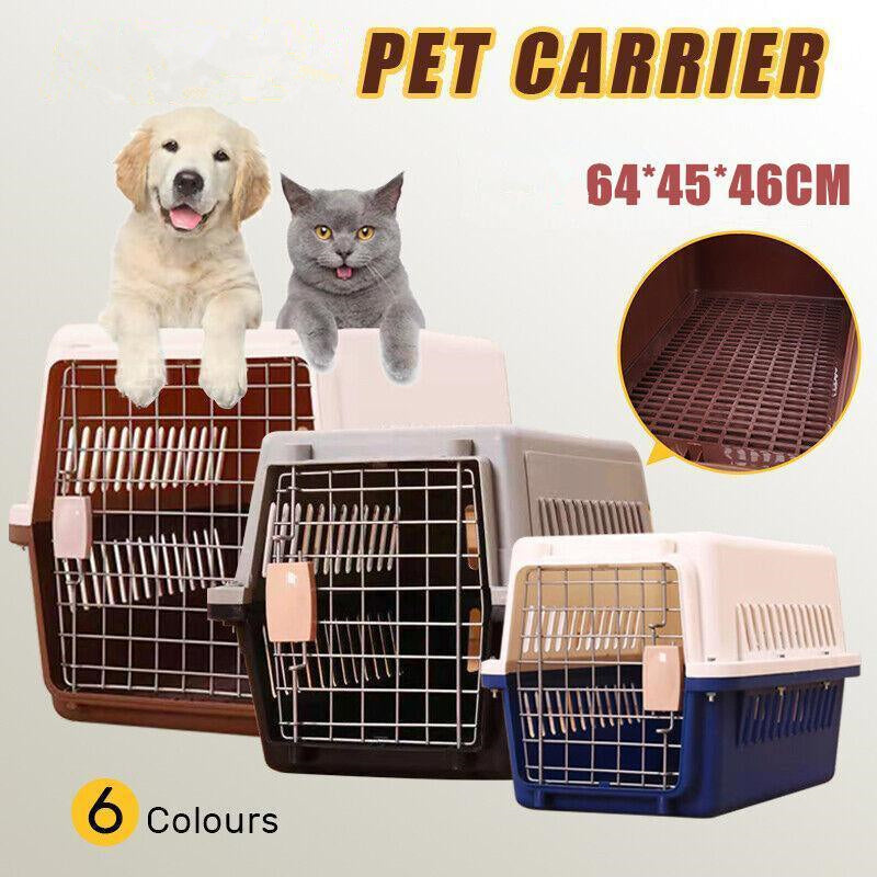 Groß Haustier Transport Crate for Hund Katze Rabbit Portatil Ventilated Travel Carrier