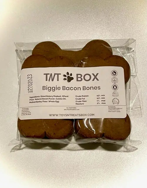 Biggie Bacon Bones Hund Treats - All natural Oven Baked