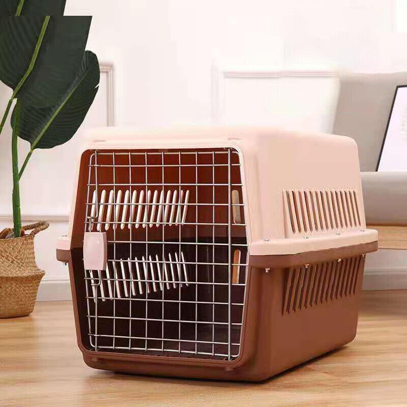 Groß Haustier Transport Crate for Hund Katze Rabbit Portatil Ventilated Travel Carrier